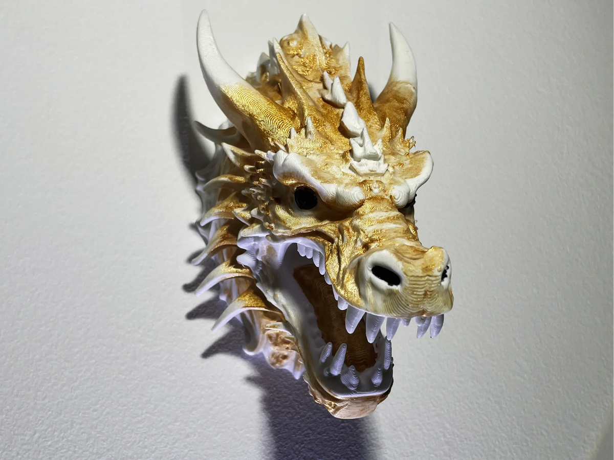 Trophée tête de dragon mural - Art Print