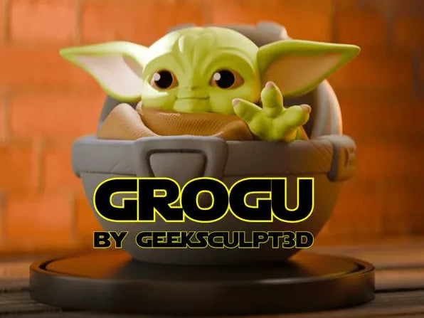 Figurine Grogu dans son nacelle pour les fans de Star Wars - Geek Print