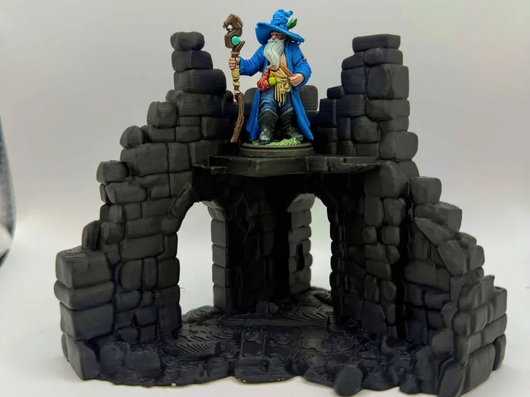 Bâtiment en ruine - Terrain de jeu de guerre JDR - Jeux Print