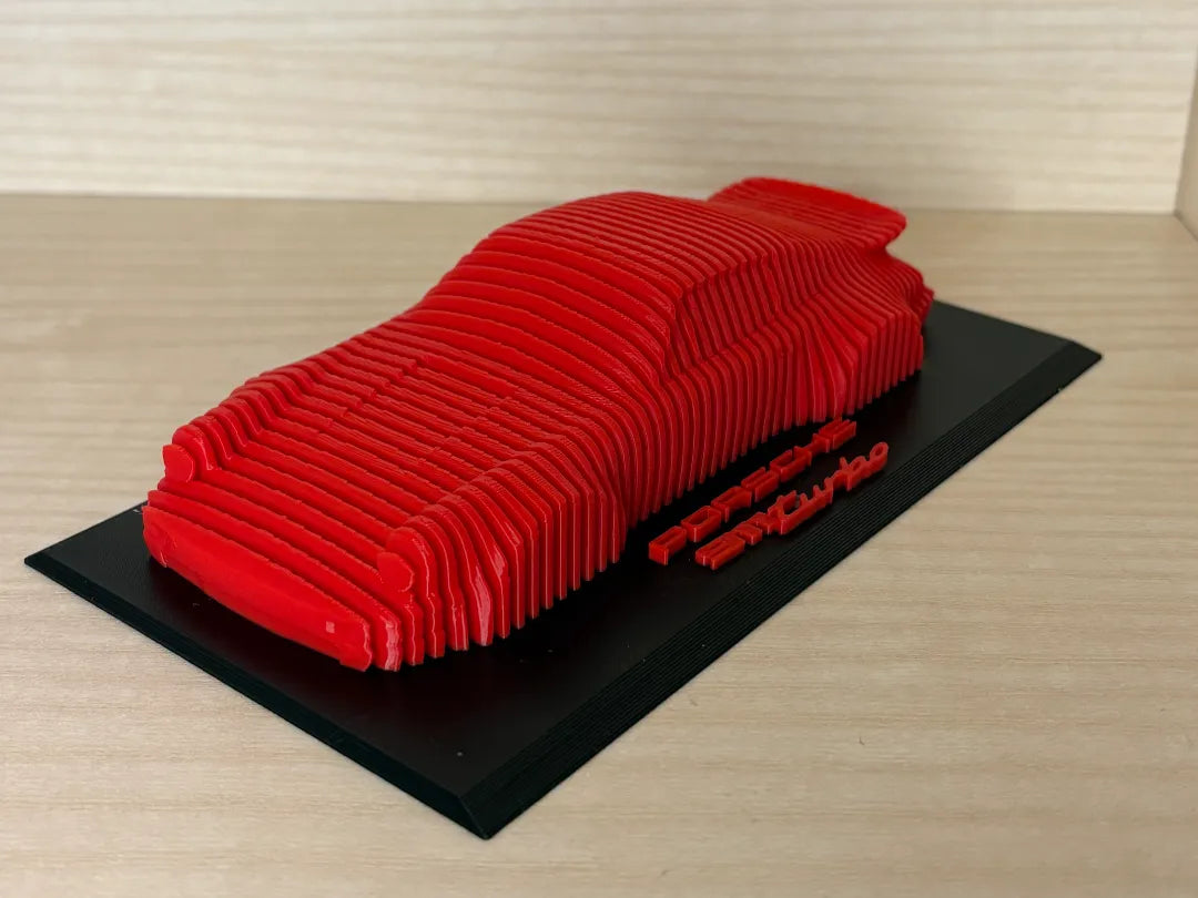 Sculpture Porsche 911 en couches - Auto Print