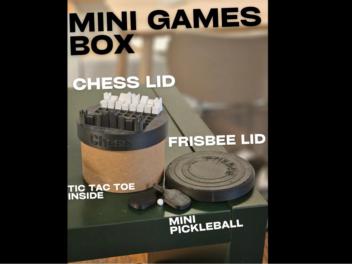 Mini-boîte de jeux portable - Échecs, frisbee, etc - Outdoor Print