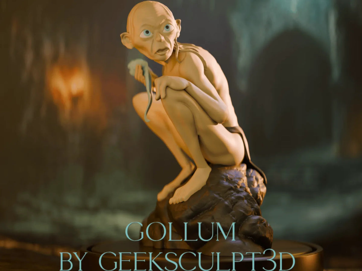 Sculpture de Gollum – Objet de collection Le Seigneur des Anneaux - Geek Print