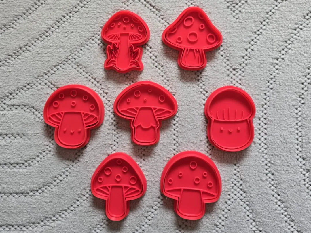 Adorable emporte-pièce champignon, tampon pâte à modeler kawaii - Cuisine Print