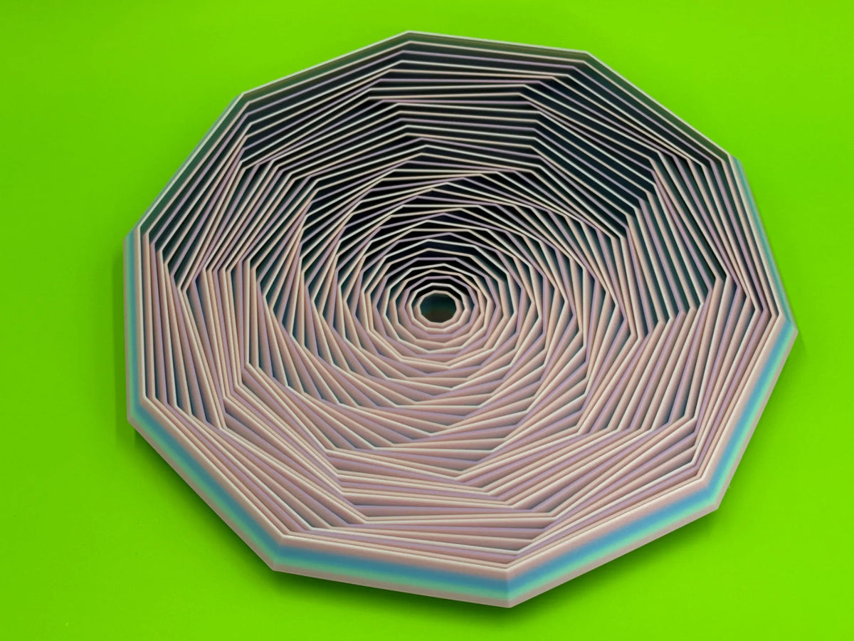 Jouet anti-stress fractal dodécagonal - 38 anneaux - Bijoux Print