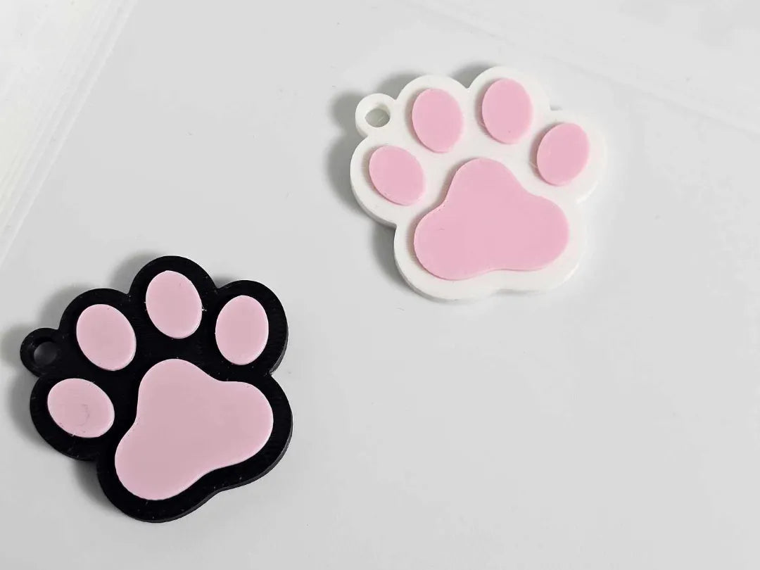 Porte-clés empreinte de patte avec puce NFC - NFC Print