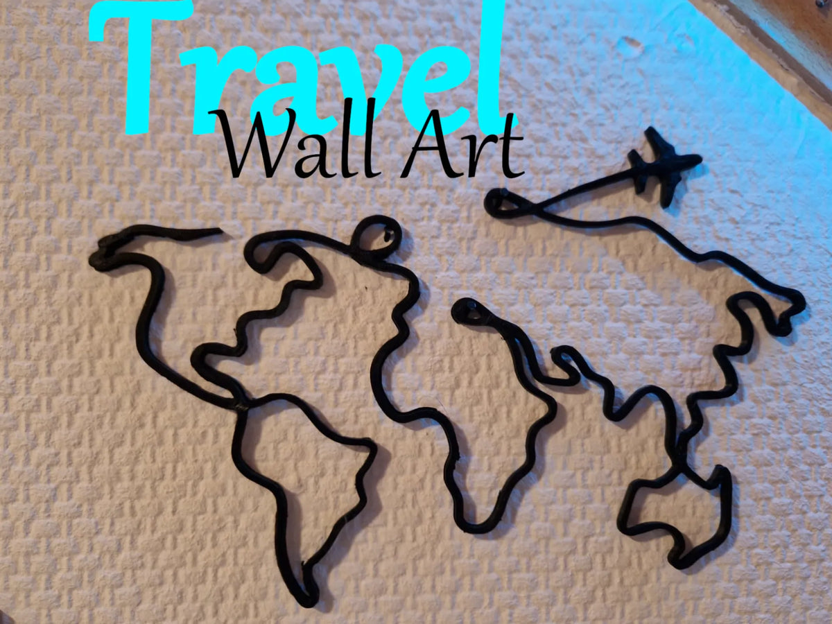 Décoration murale carte du monde avion voyage - Voyage Print
