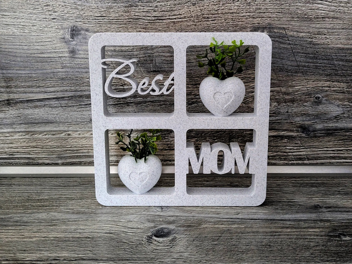 Support fenêtre avec vases - Meilleure maman - Maison Print