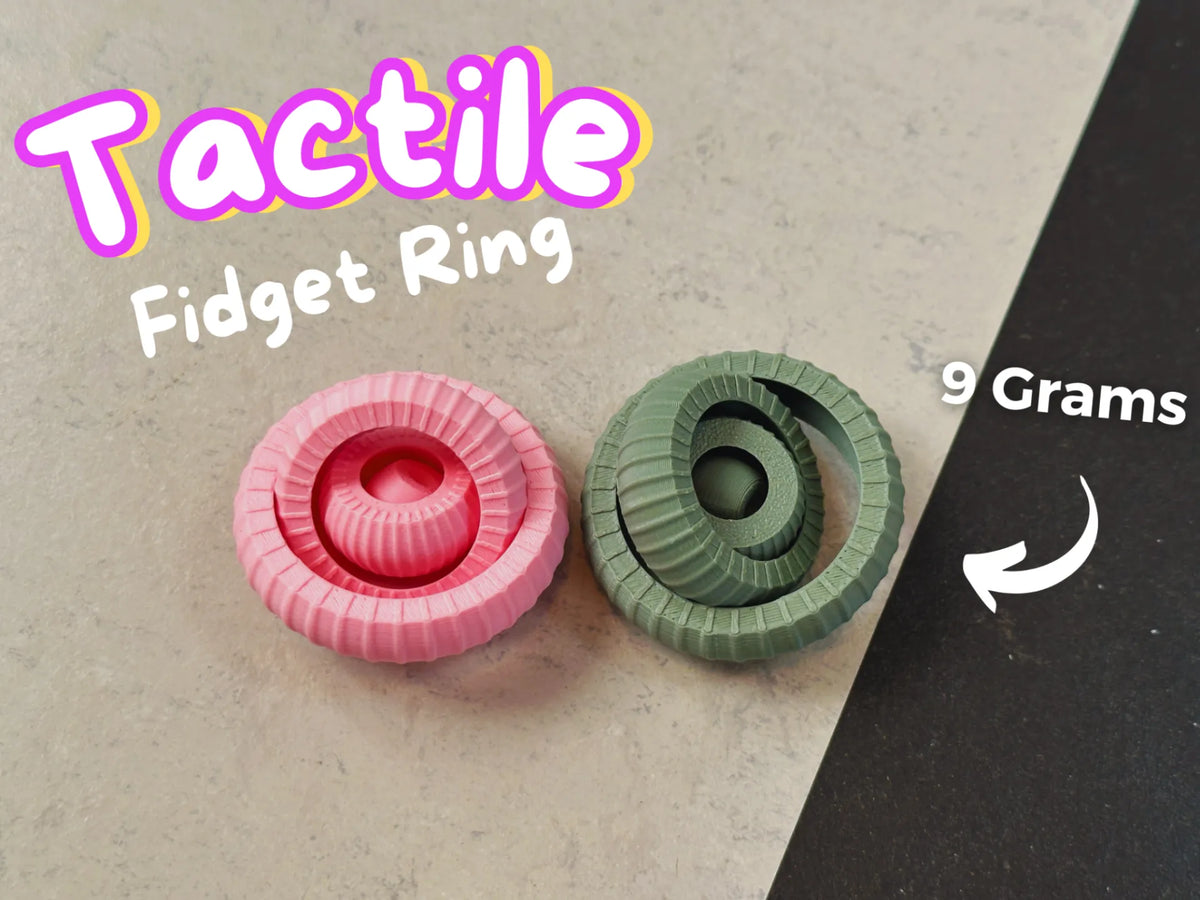 Bague tactile anti-stress - Tournante - Bijoux Print
