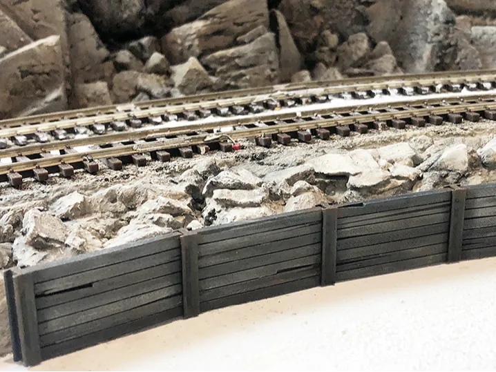 Mur de soutènement pour traverses échelle HO - Maquette Print