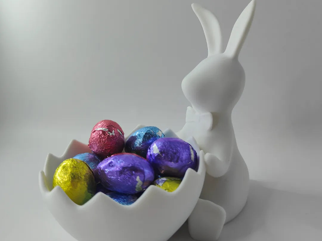 Lapin de Pâques garçon avec panier à œufs - Fêtes Print