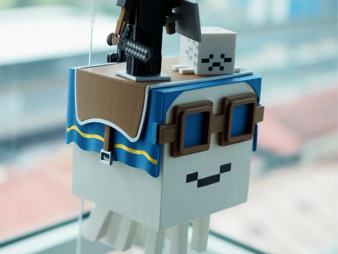 Minecraft Joyeux Ghast (Tentacules Articulés) - Geek Print