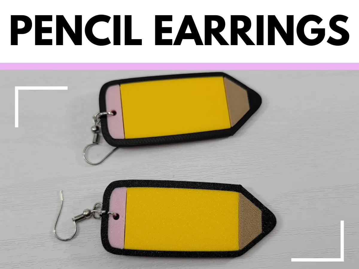 Boucles d'oreilles crayon, cadeau pour enseignants OOTD - Cadeau Print