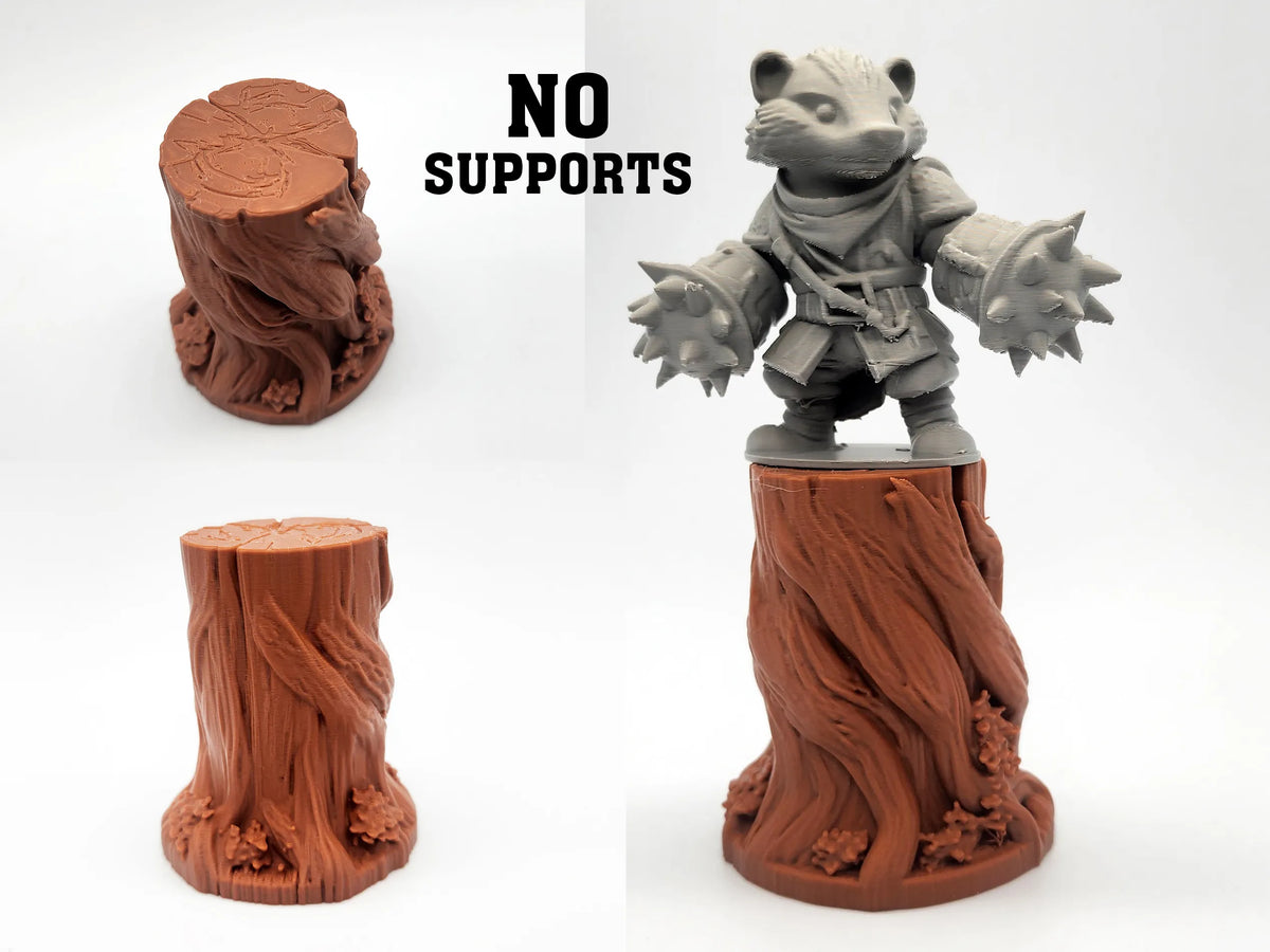 Socle en forme de souche d'arbre naturel - Sans supports - Art Print