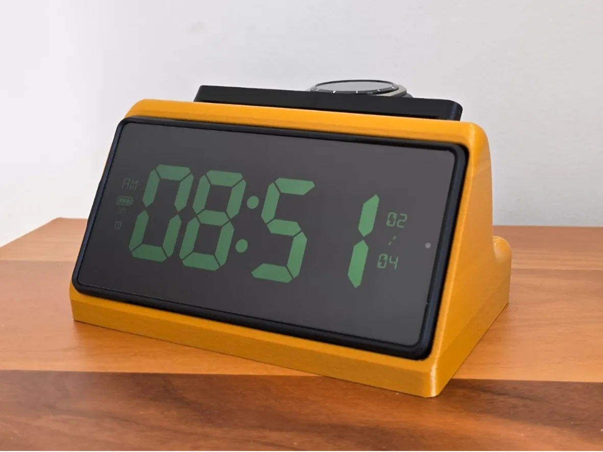Station d'accueil chargeur S25 Ultra et montre, réveil - Tech Print