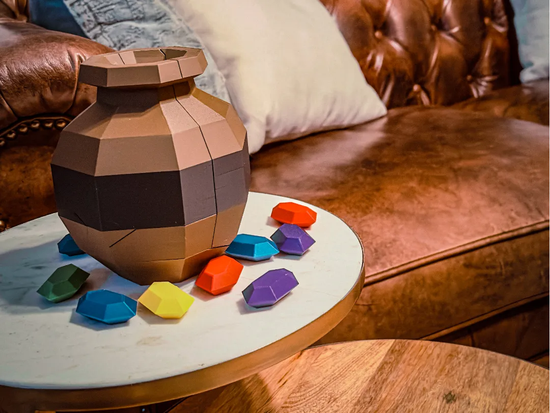 Pot Zelda cassable contenant une roupie - Geek Print