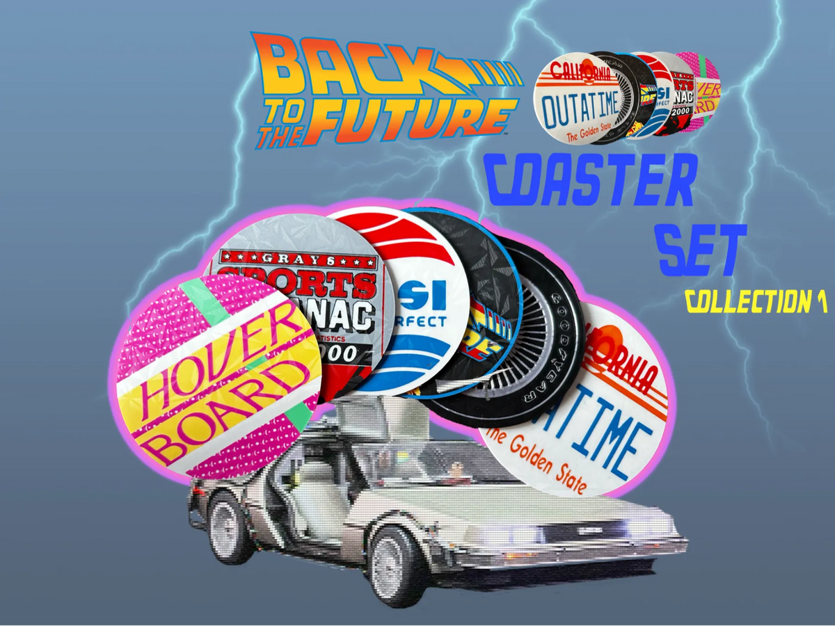 Set de dessous-de-verre Retour vers le Futur - Geek Print