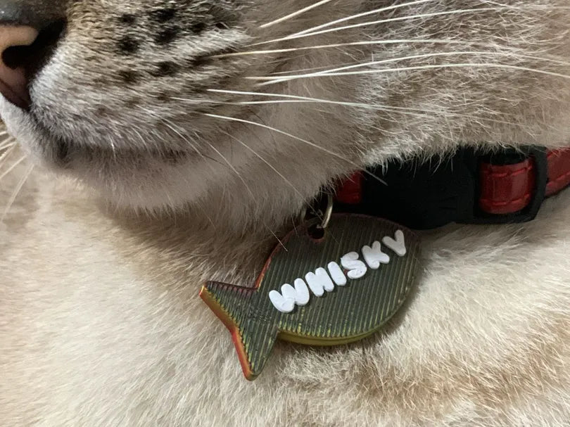 Porte-clés/identification pour chat personnalisable - Pet Print
