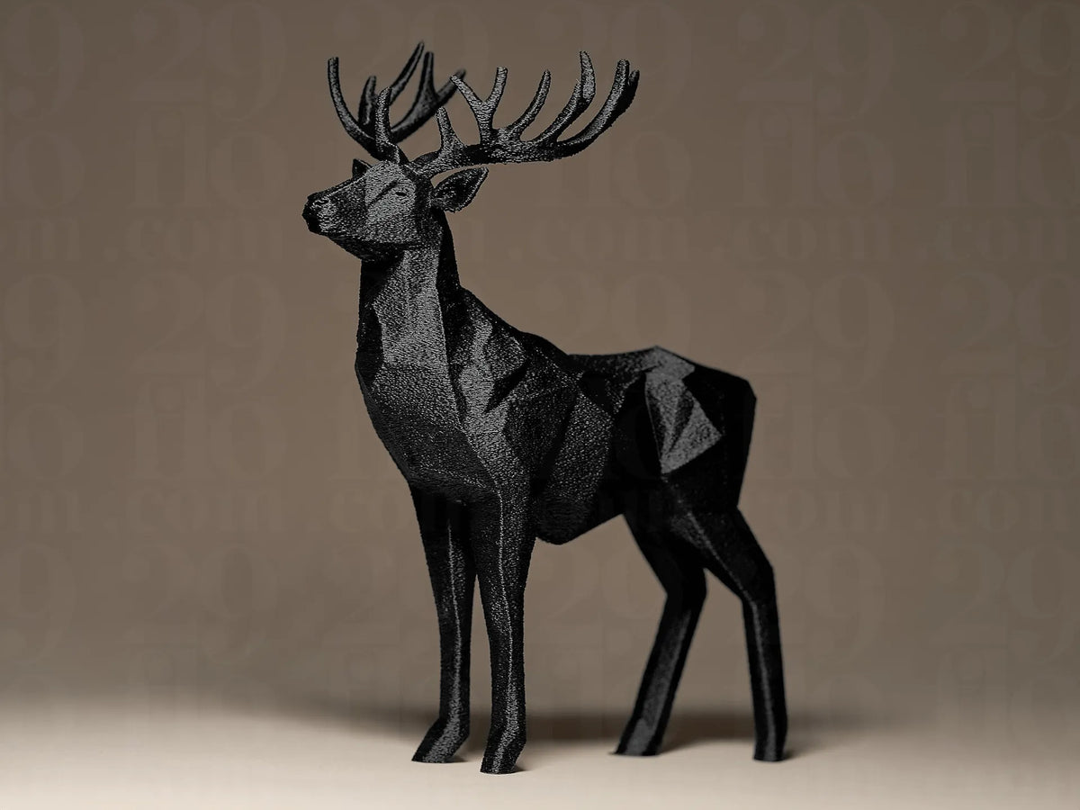 Statuette de cerf géométrique - Art Print