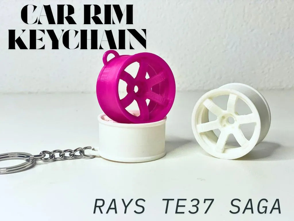 Porte-clés jante de voiture - Rays TE37 Saga JDM Drift - Auto Print