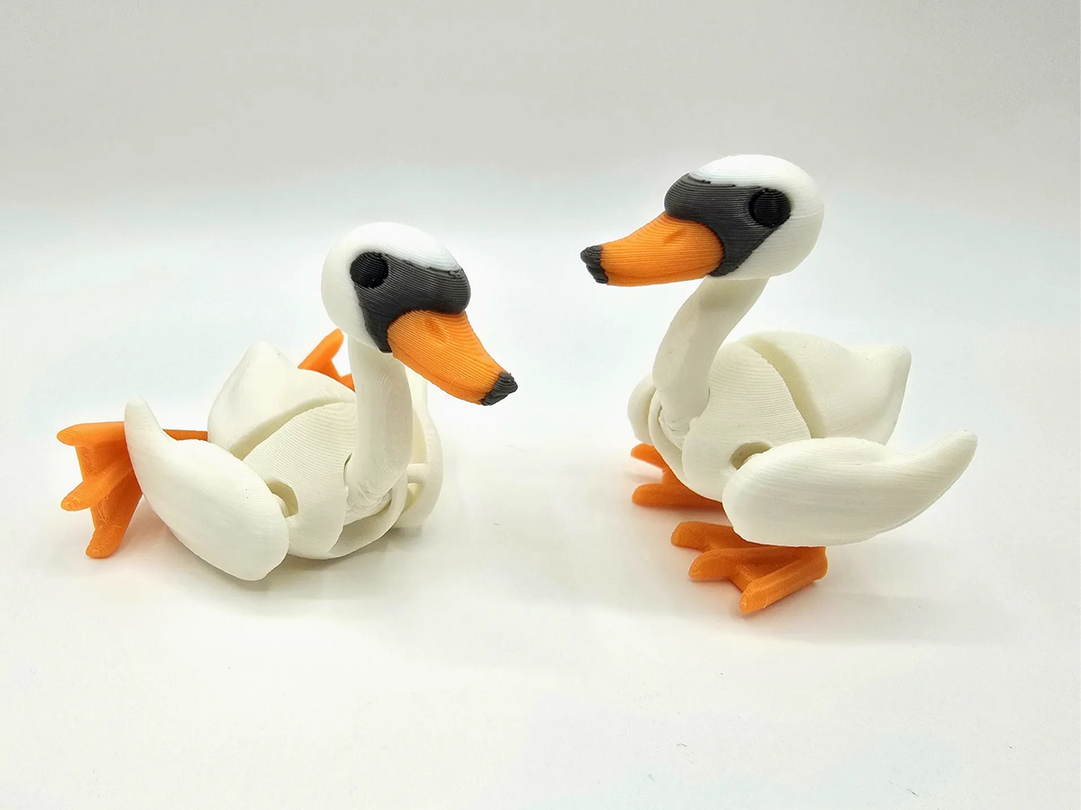 Cygne farfelu - Animal de poche flexible - Geek Print