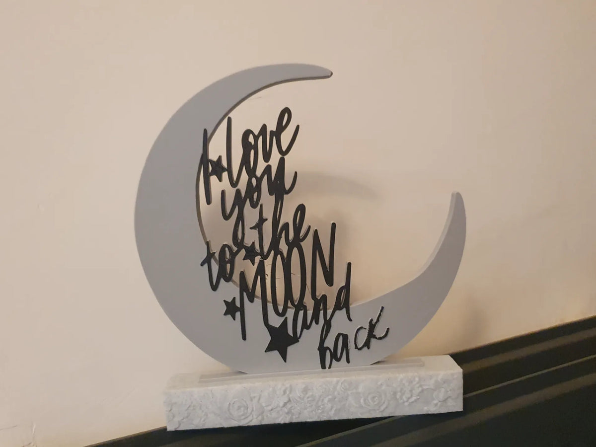Je t'aime jusqu'à la lune présentoir - Fêtes Print