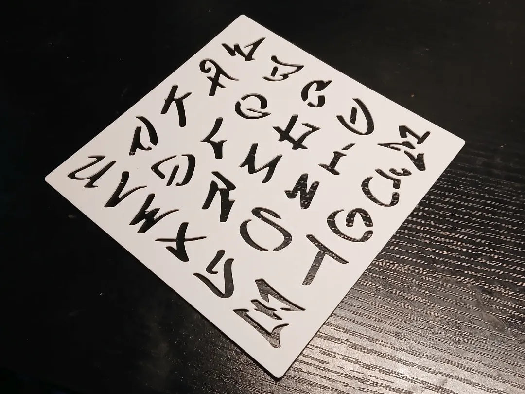 Pochoir d'alphabet style graffiti - Art Print