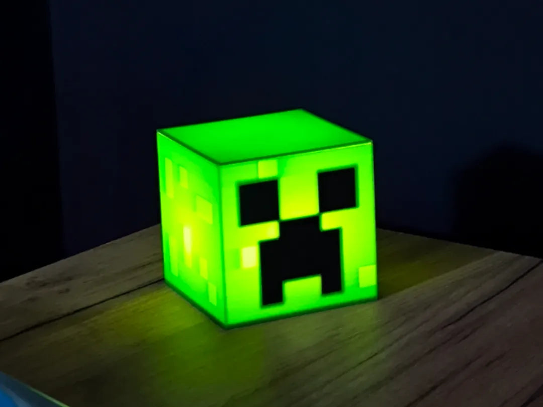 Lampe à LED tête de Creeper Minecraft, couleur sarcelle - Outdoor Print