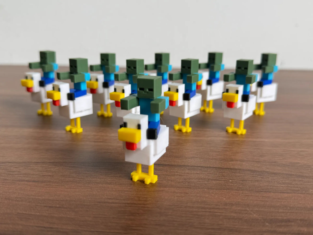 Mème du Chicken Jockey de Minecraft - Geek Print