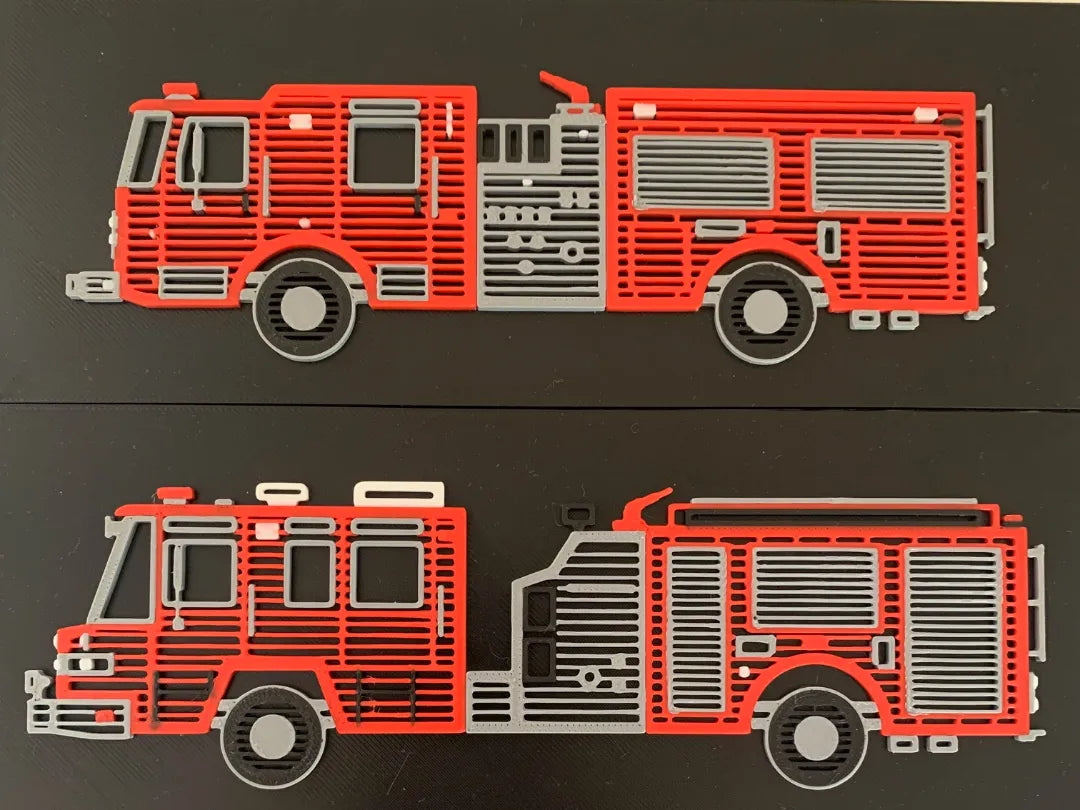Série de plans de camions de pompiers - Moteurs - Maquette Print