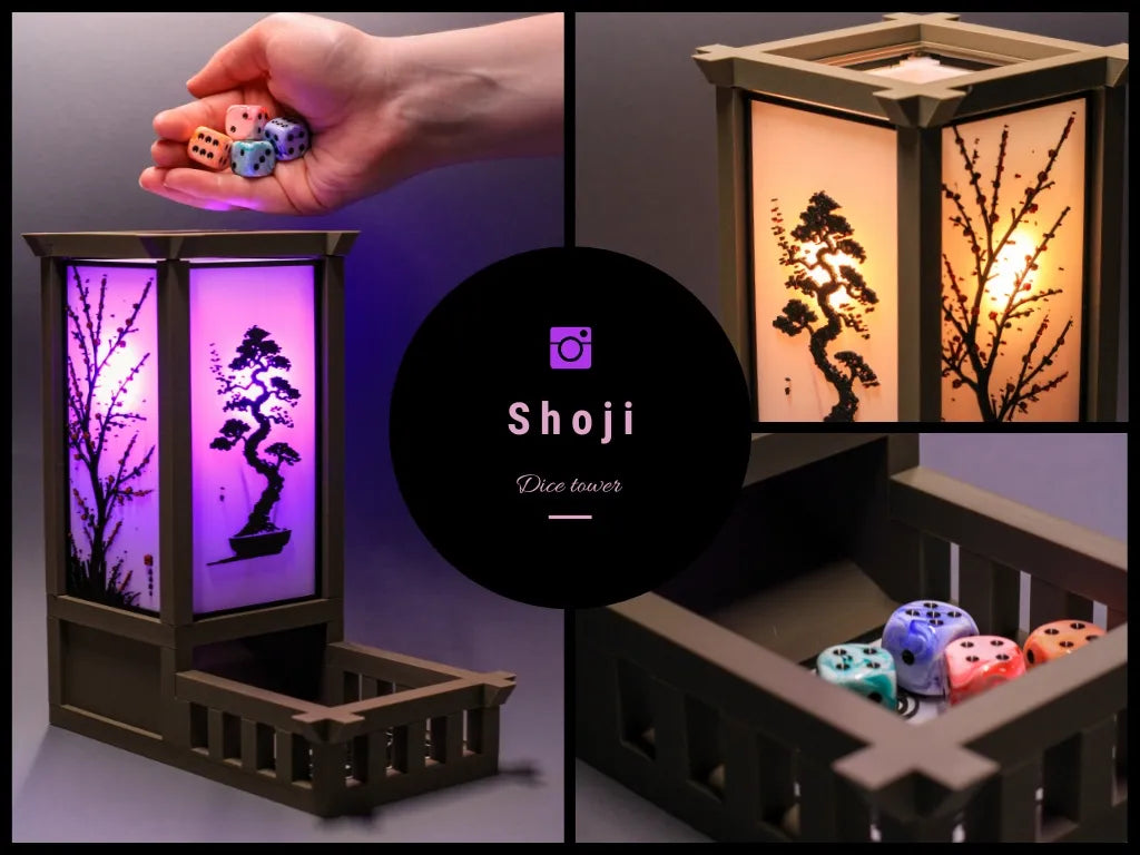 Tour de dés style Shoji – 5 options de design - Geek Print