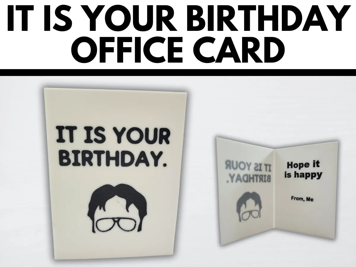 Carte de vœux d'anniversaire inspirée de la série The Office - Fêtes Print