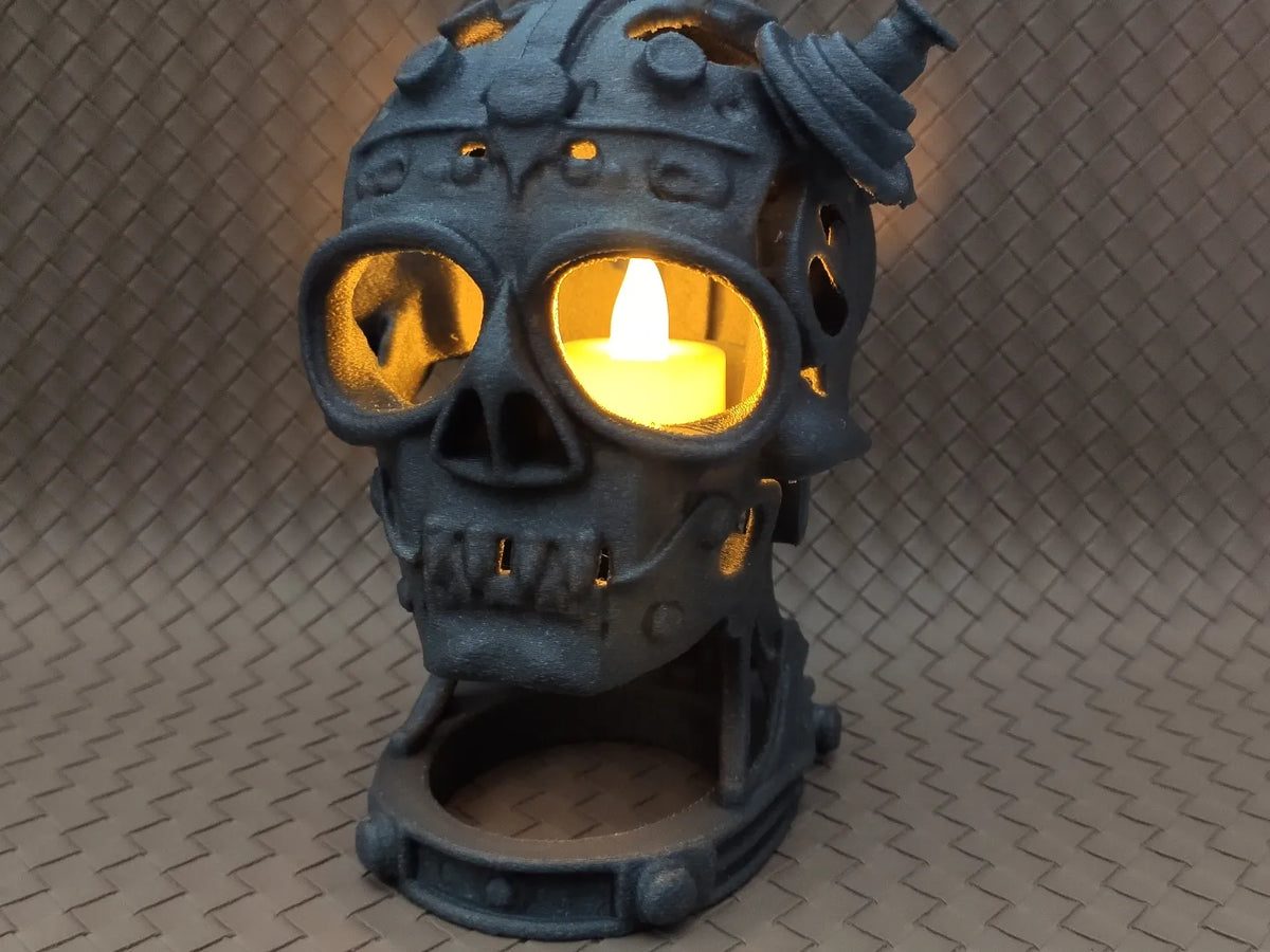 Crâne Steampunk - Porte-bougie LED - Cadeau Print