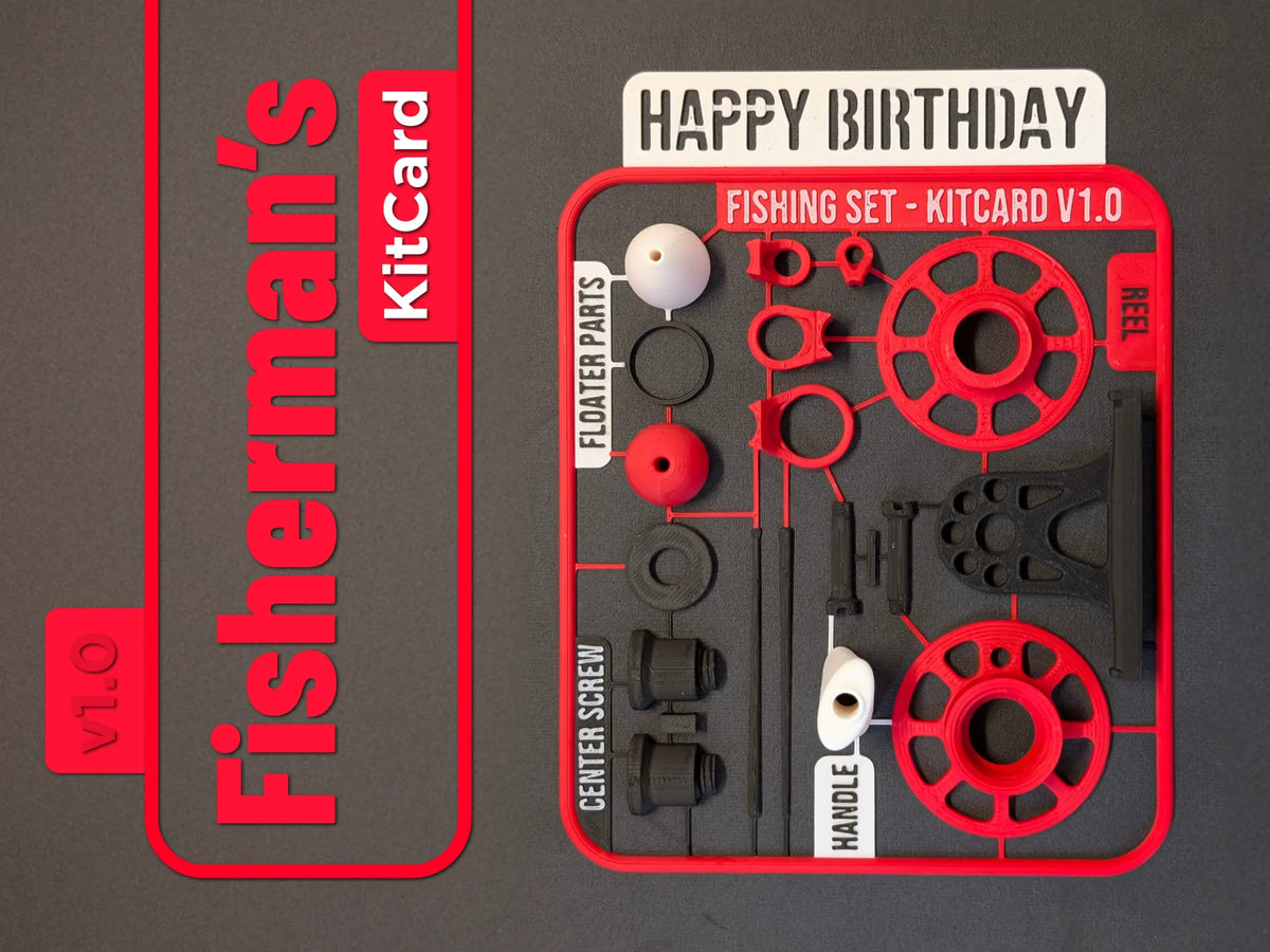 Kit de pêche - Carte d'anniversaire complète - Jeux Print