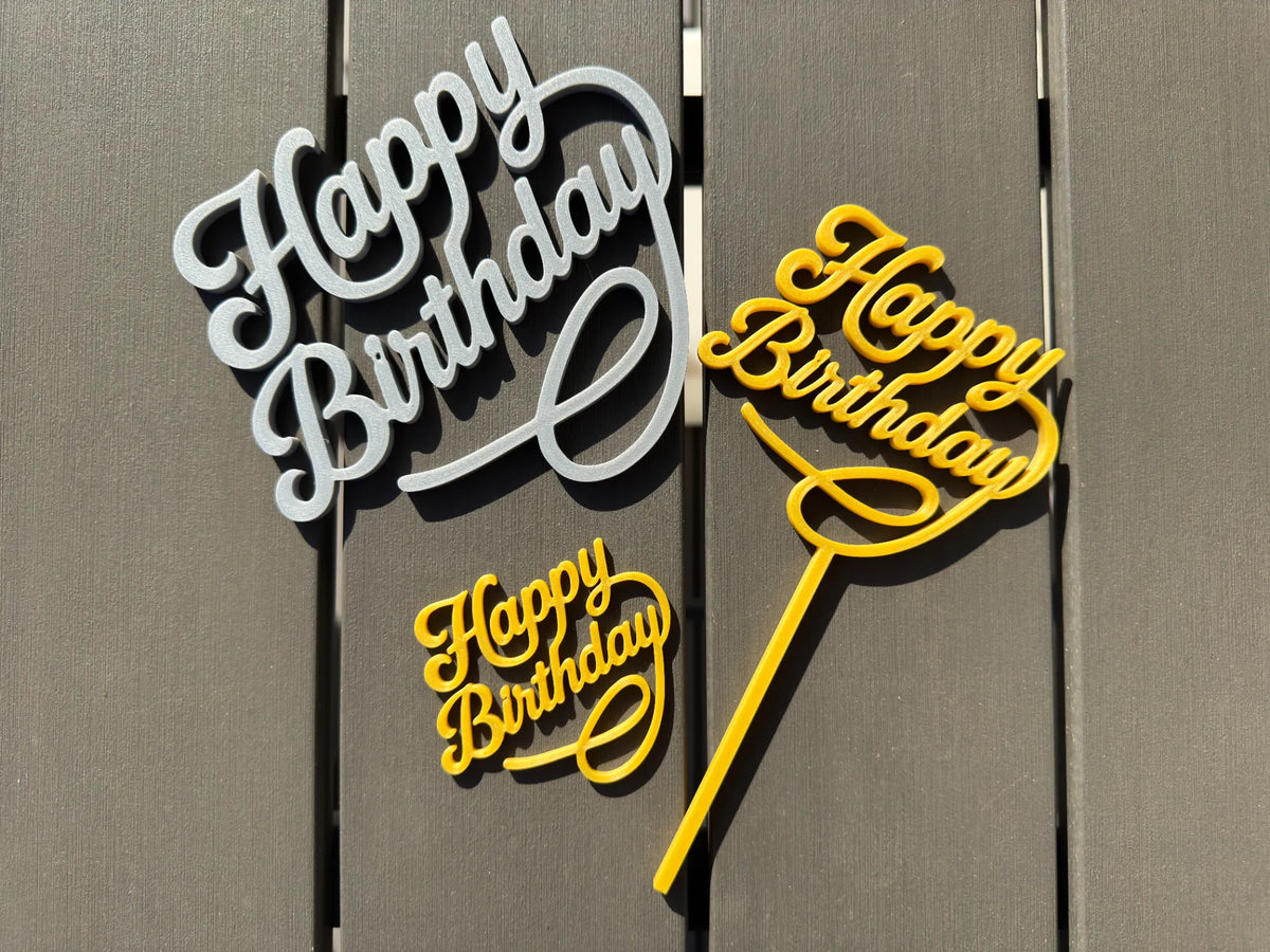 Décor de table et de gâteau Inscription Joyeux Anniversaire - Fêtes Print