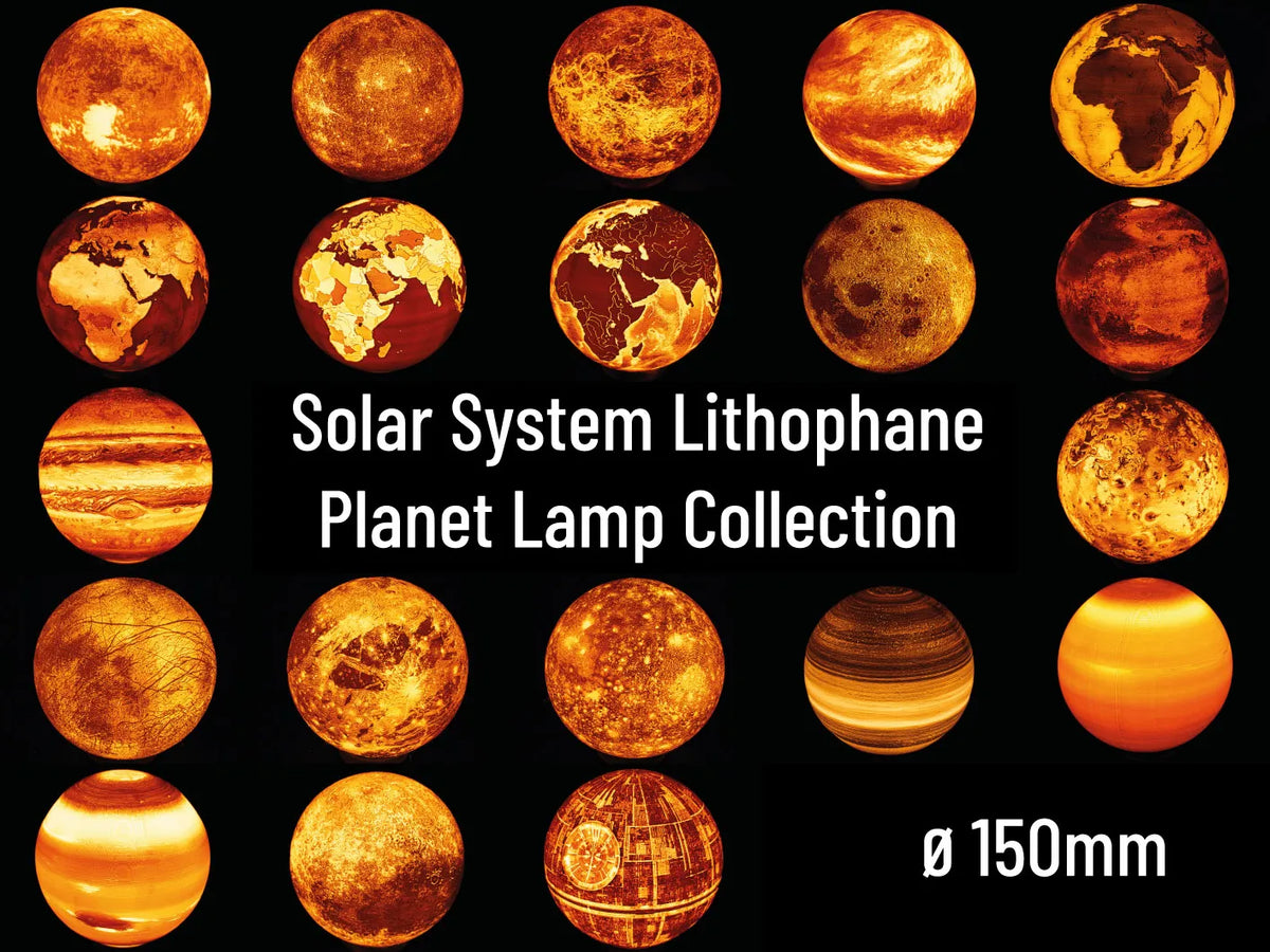Lampes lithophane du système solaire - ⌀150mm - Lumière Print
