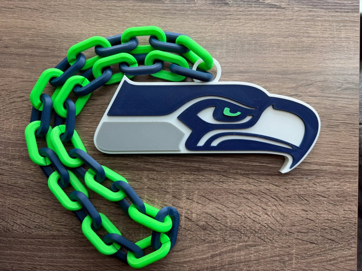 Collier, pendentif surdimensionné Seattle Seahawks - Bijoux Print