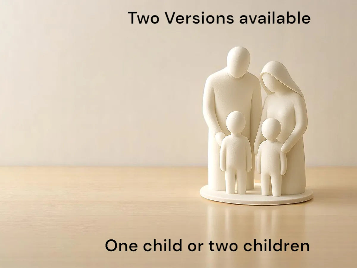 Sculpture familiale moderne - Cadeau idéal pour la fête des mères - Art Print