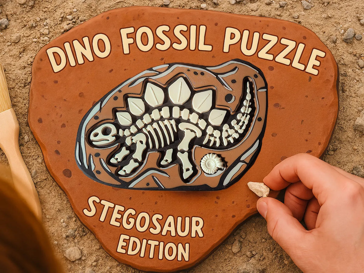 Stégosaure - Puzzle de fossile de dinosaure - Bébé Print
