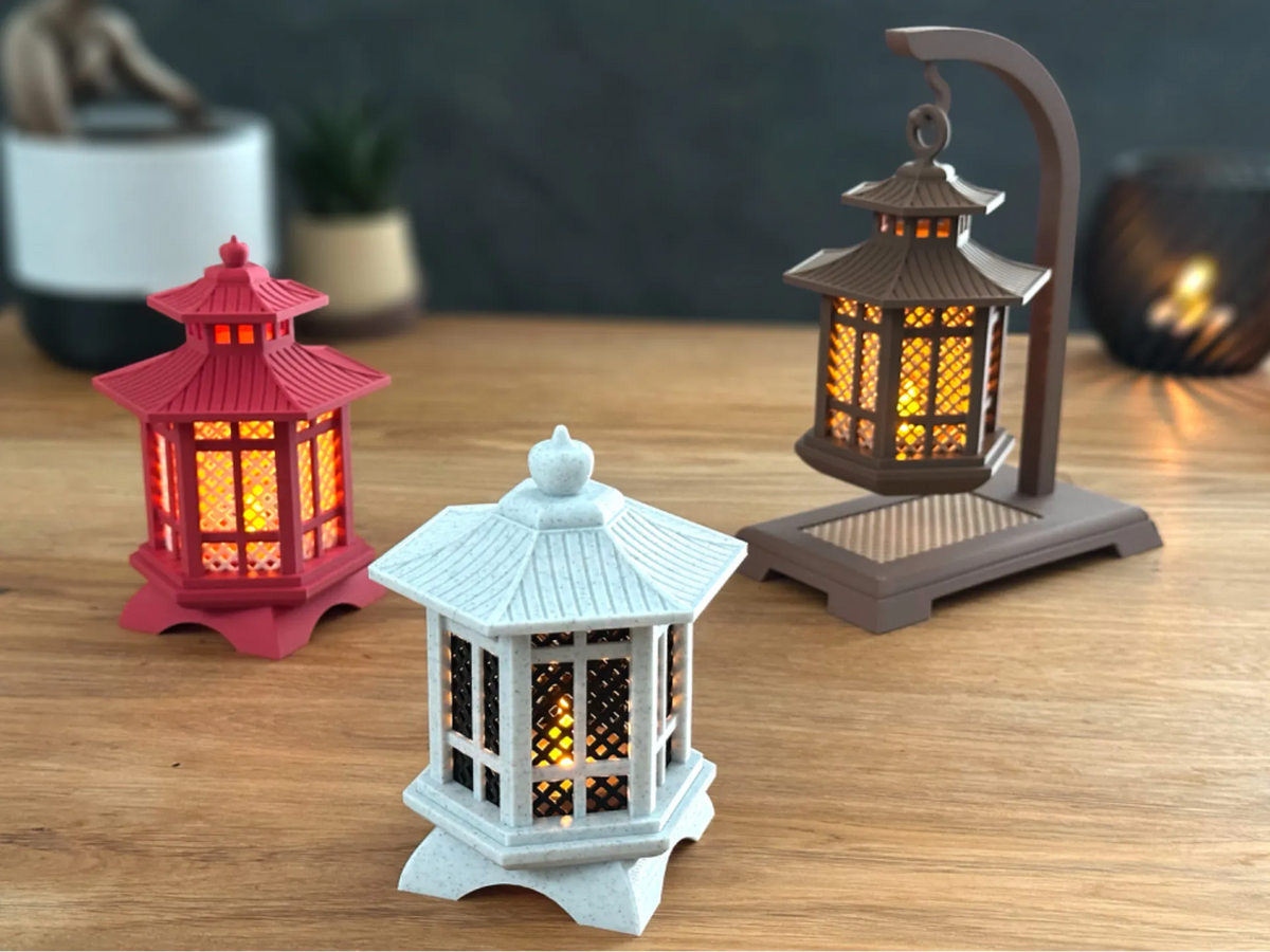 Lanterne Bougie chauffe-plat Pagode Miniature - Fêtes Print