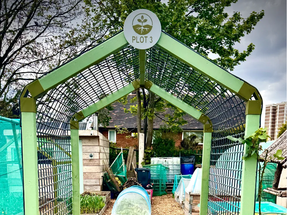 Supports d'arche de jardin/potager avec plaque de nom - Bébé Print
