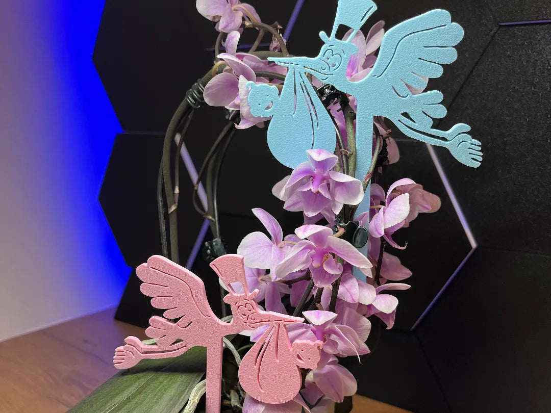 Broche cigogne – Décorations pour naissance et baby shower - Bébé Print