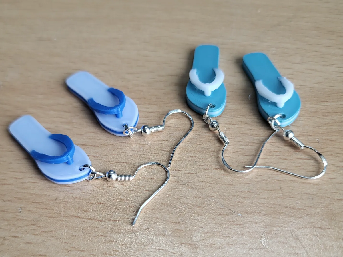 Sandales tongs été boucles d'oreille - Bijoux Print