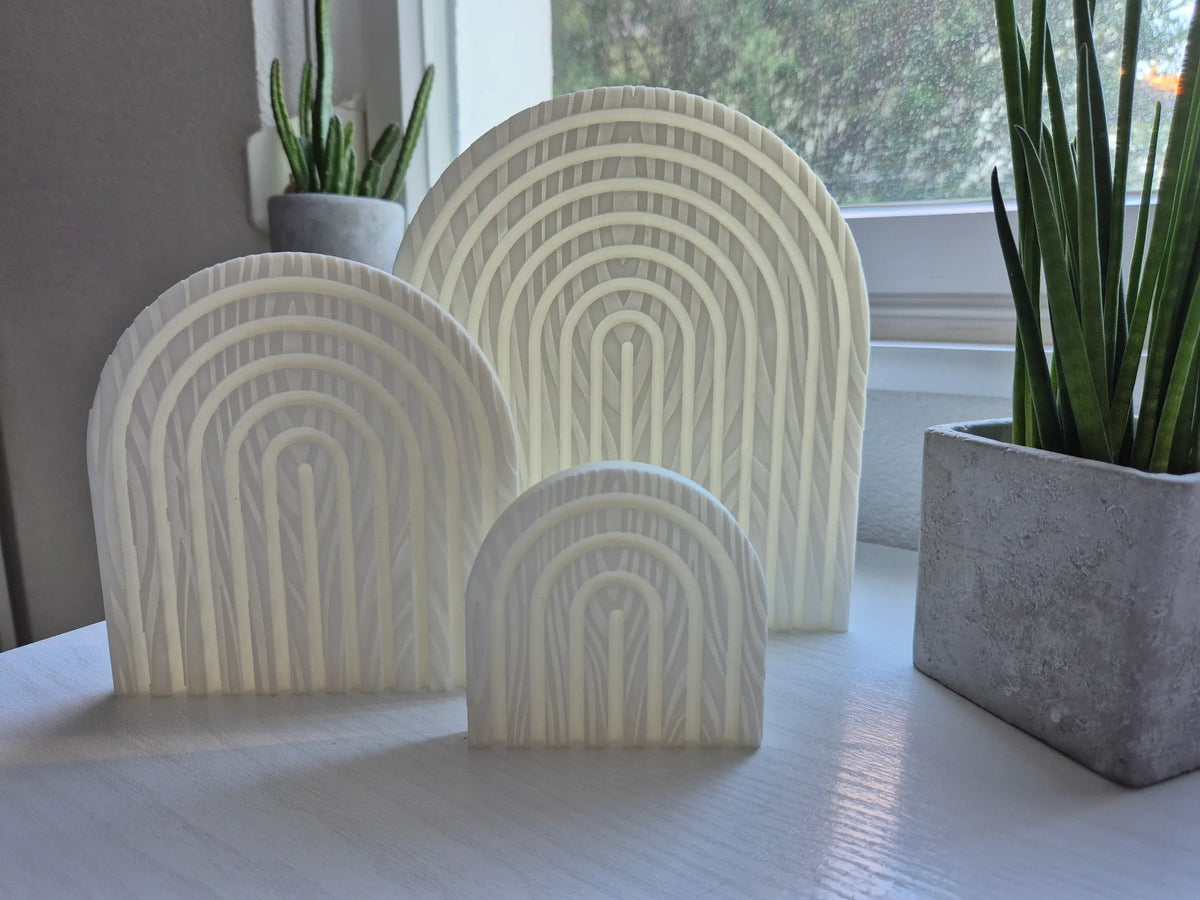 Décor d'arche arc-en-ciel bohème aspect bois - Bébé Print