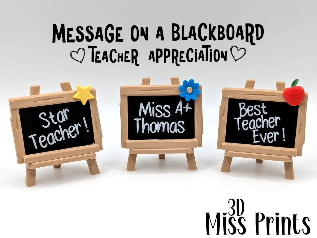 Cadeau pour enseignant « Message sur un tableau noir » - Cadeau Print