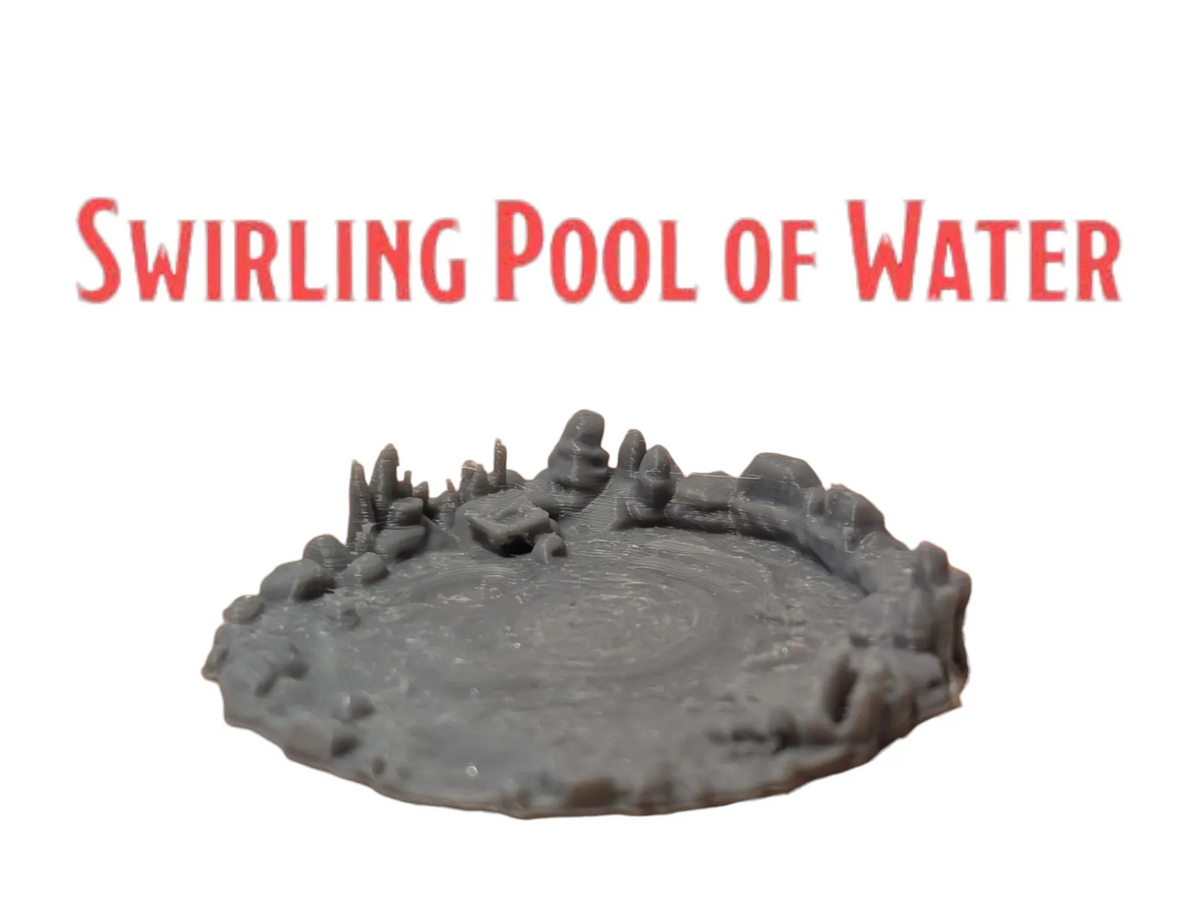 Miniature de terrain de jeu de rôle Donjons et Dragons : bassin d'eau tourbillonnant - Jeux Print