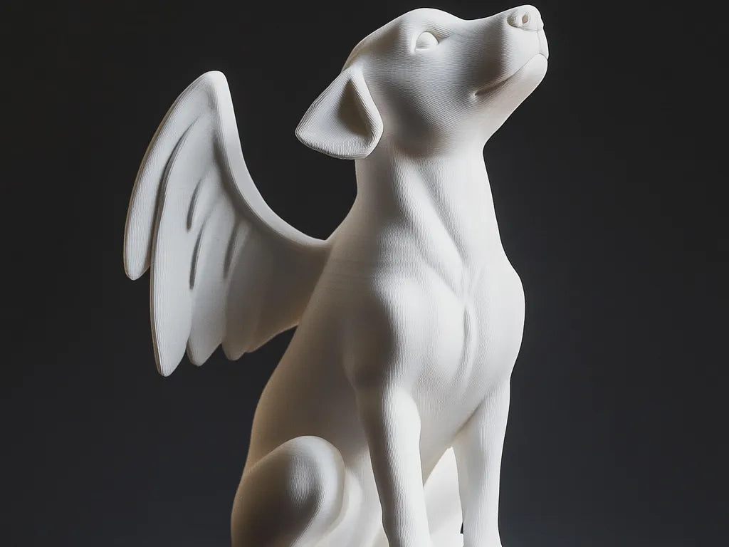 Statue d'ange chien commémorative – Hommage à un animal de compagnie ailé - Pet Print