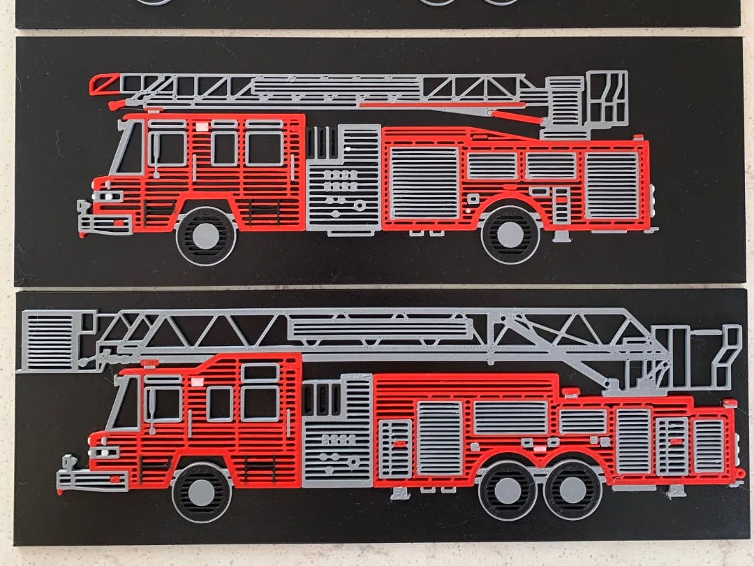 Série de plans d'automates à incendie - Échelles - Maquette Print