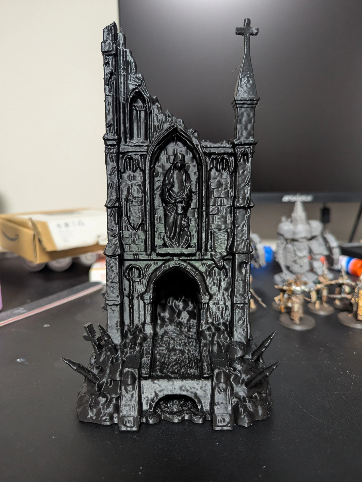 Tour de dés et terrain de la croisade des tranchées du sanctuaire déchiré par la guerre - Geek Print
