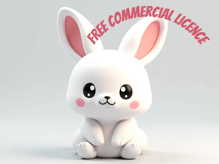 Lapin mignon kawaii - Fêtes Print
