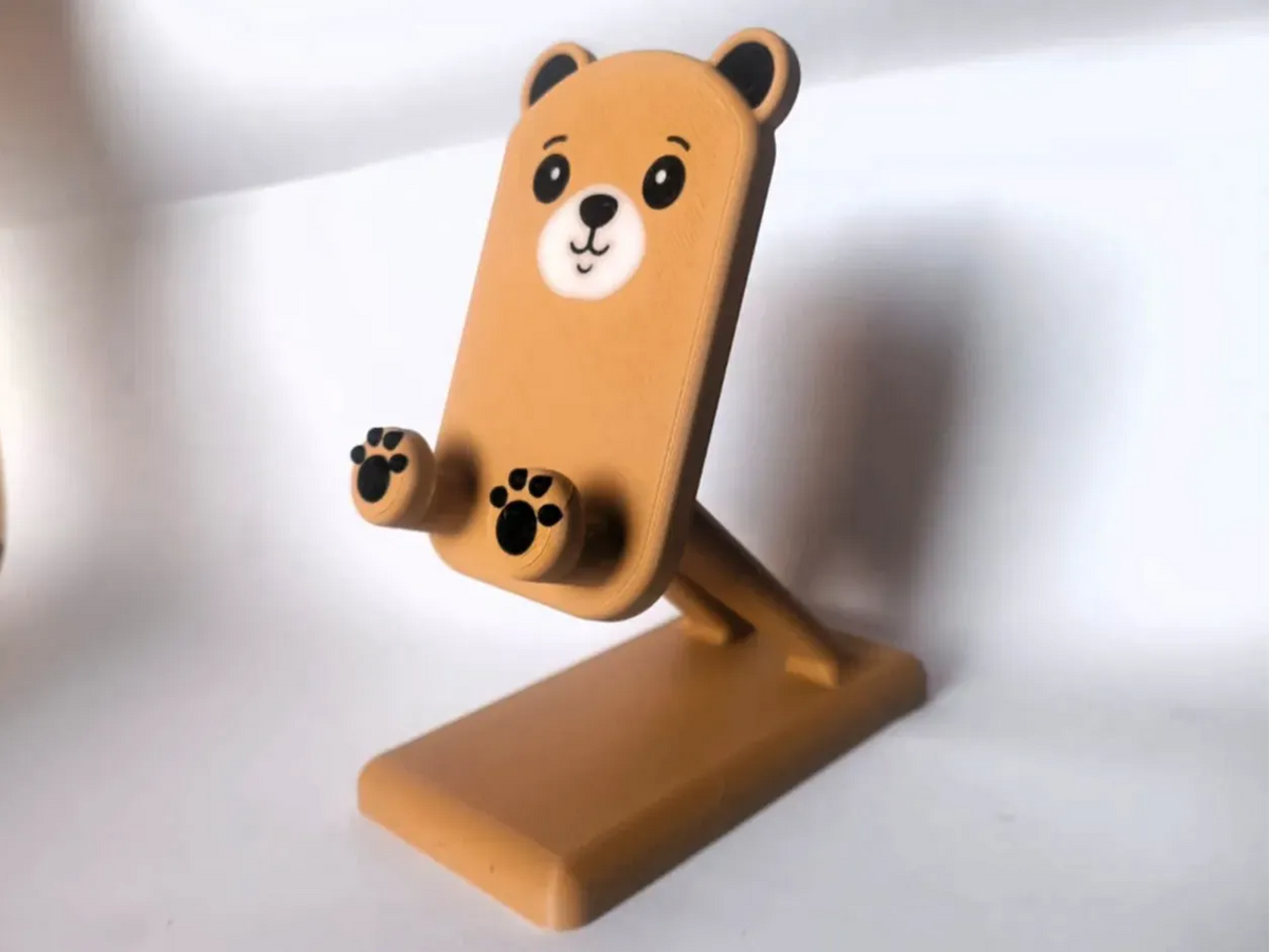 Adorable support téléphonique en forme d'ours - Geek Print
